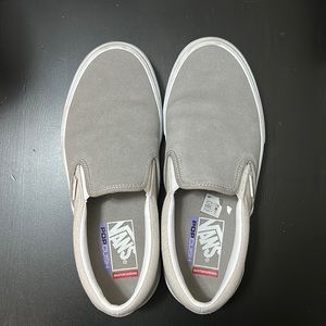 Vans Gray Suede Slip-On Sneakers
